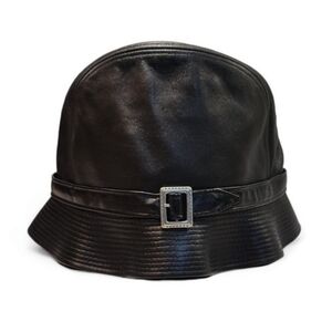 Auth! Burberry x Philip Treacy leather bucket hat